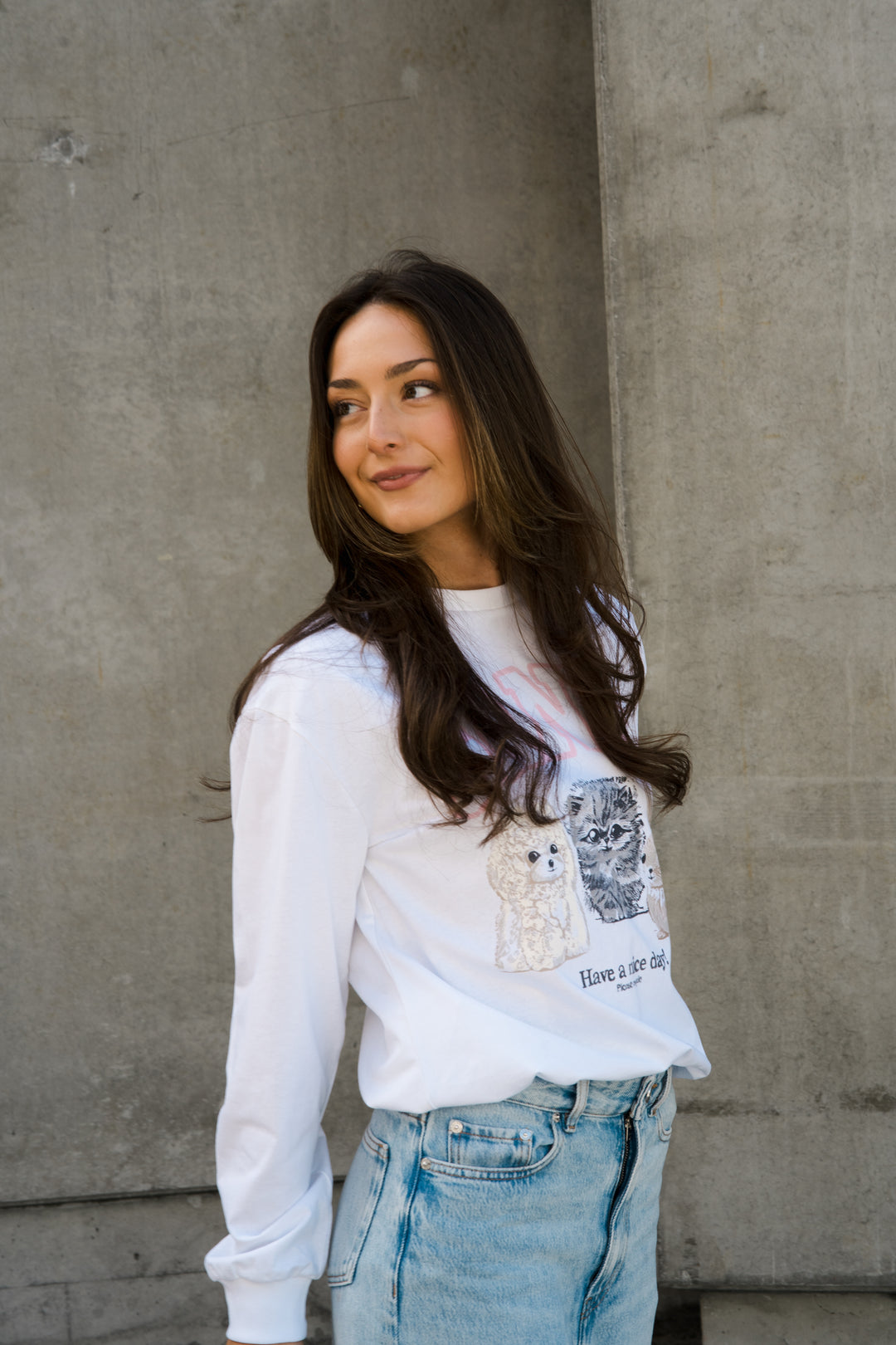 GANNI Re-cut Heavy Jersey Animals Long sleeve