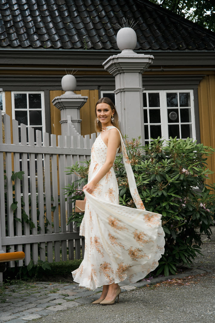 Angelique Draped Scarf Gown