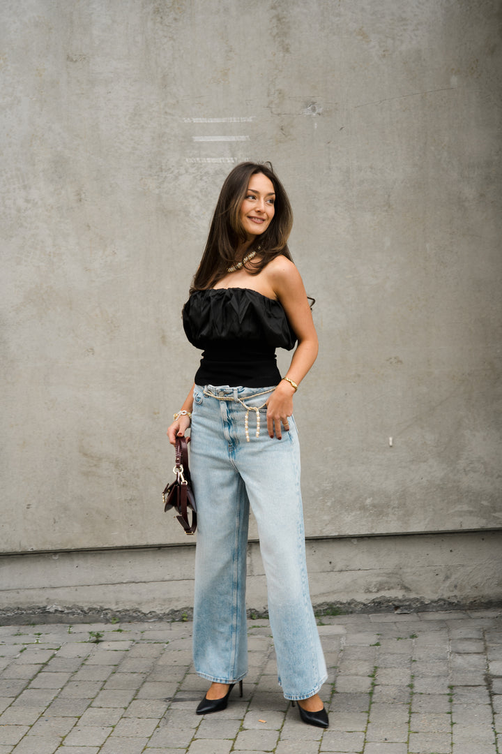 GANNI Soft Rigid Denim Baggy Jeans