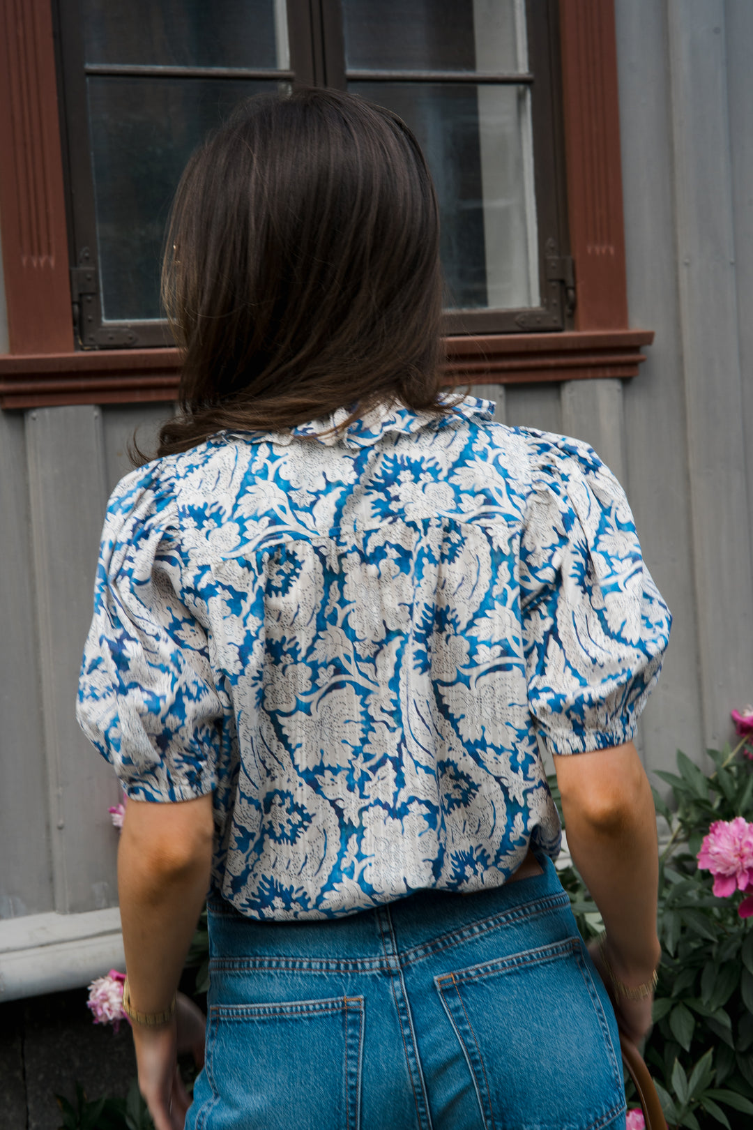 ULLA JOHNSON Amari Short Sleeve Blouse