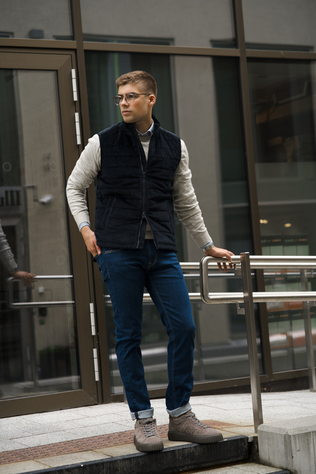 MORRIS Ted Quilted Cord Vest