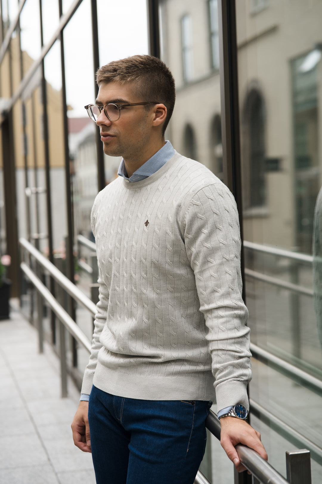 MORRIS Merino Cable Oneck