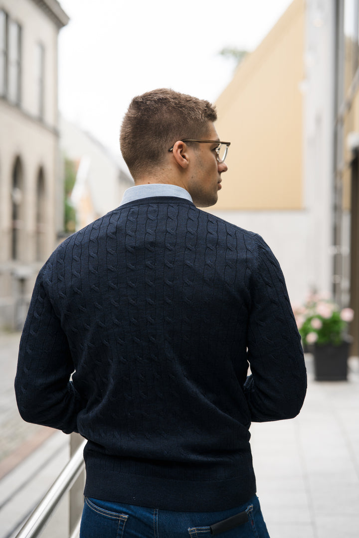 MORRIS Merino Cable Oneck