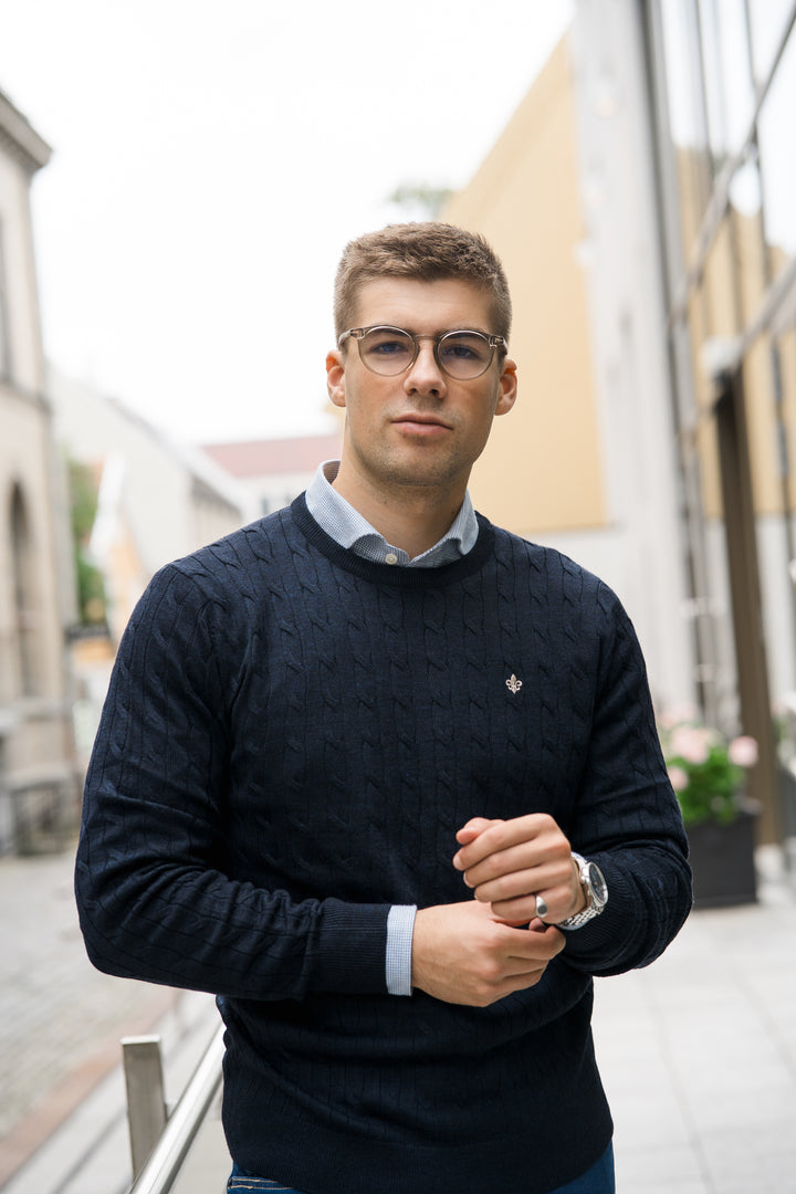 MORRIS Merino Cable Oneck