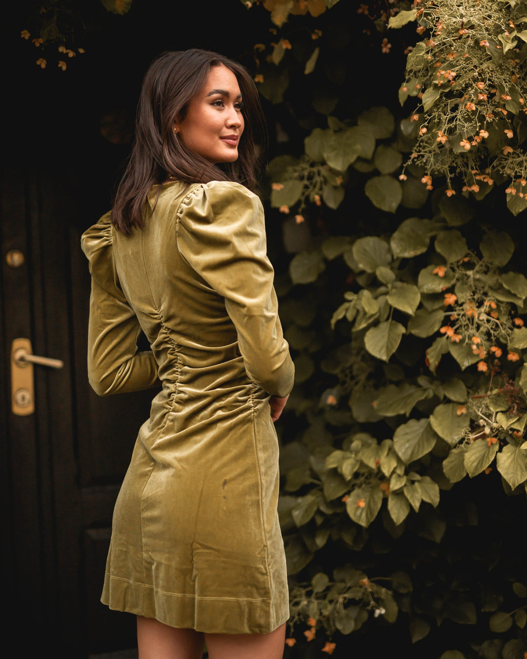 GANNI Velvet Jersey Gathered Mini Dress Hyer Trondheim/Hyer Solsiden GANNI Velvet Jersey Gathered Mini Dress Hyer Trondheim/Hyer Solsiden