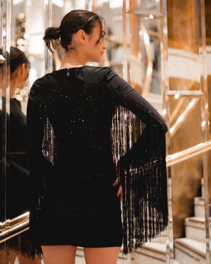 rotate sequin fringe dress Rotate By Birger Christensen Sequin Embellished Fringe Midi Tube Dress In Black - 57% Off
