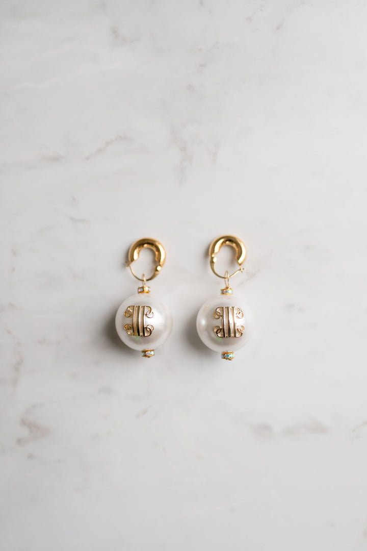 PEARL OCTOPUSS.Y MONOGRAM EARRINGS