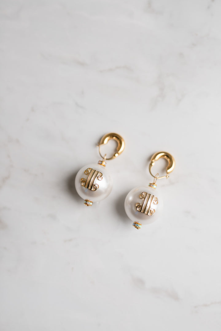 PEARL OCTOPUSS.Y MONOGRAM EARRINGS