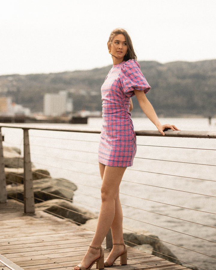 GANNI Check Suiting Mini Dress