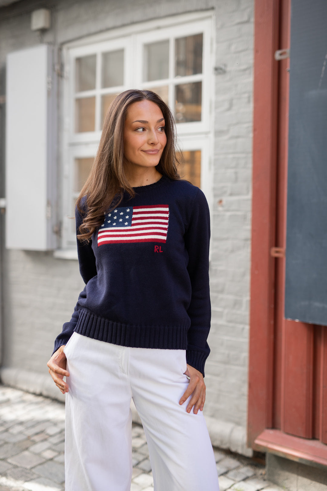 POLO RALPH LAUREN FLAG CN-LONG SLEEVE-PULLOVER