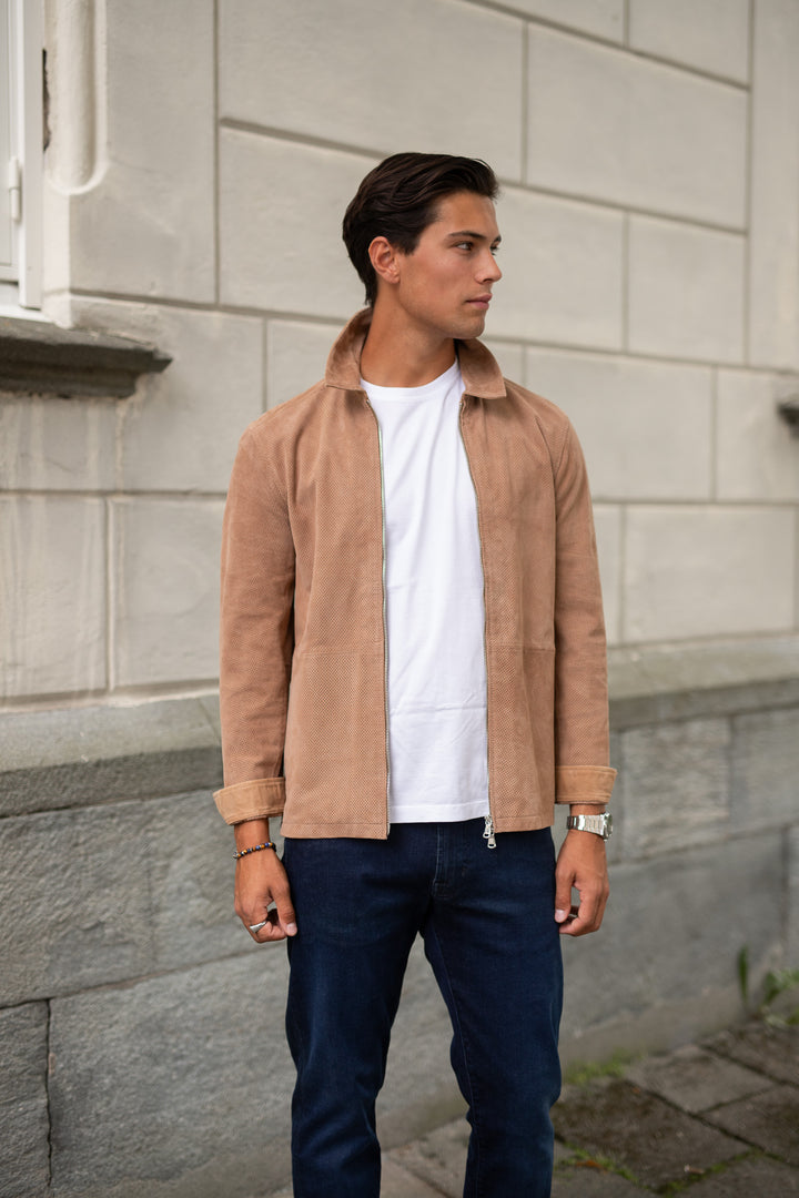 J.LINDEBERG Jonah perfor Suede overshirt