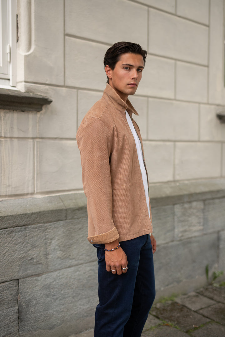 J.LINDEBERG Jonah perfor Suede overshirt