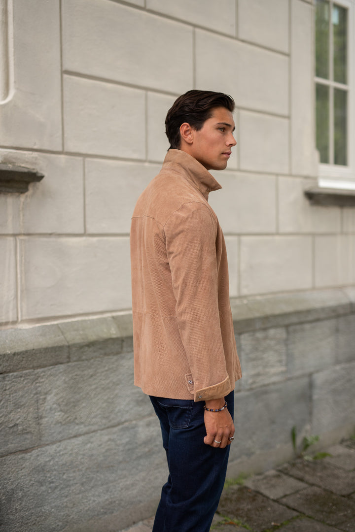 J.LINDEBERG Jonah perfor Suede overshirt