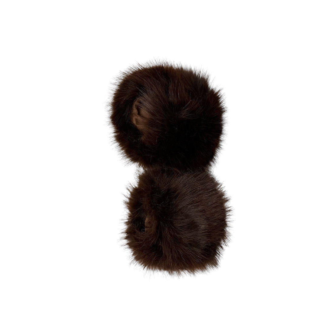 Fuskepels Arm Cuffs Sjokoladebrun