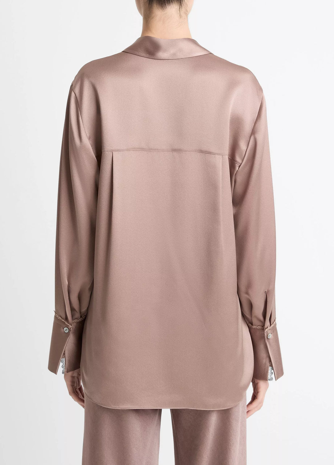 PLKT LACE TRIM RELAXED SHIRT