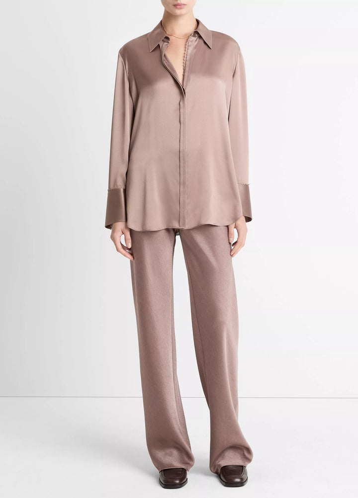 PLKT LACE TRIM RELAXED SHIRT