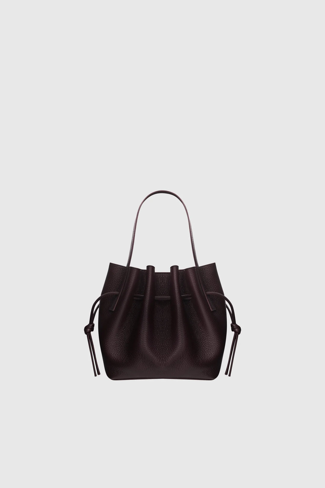 MINI SCALLOP TOTE PEBBLE GRAIN LEATHER