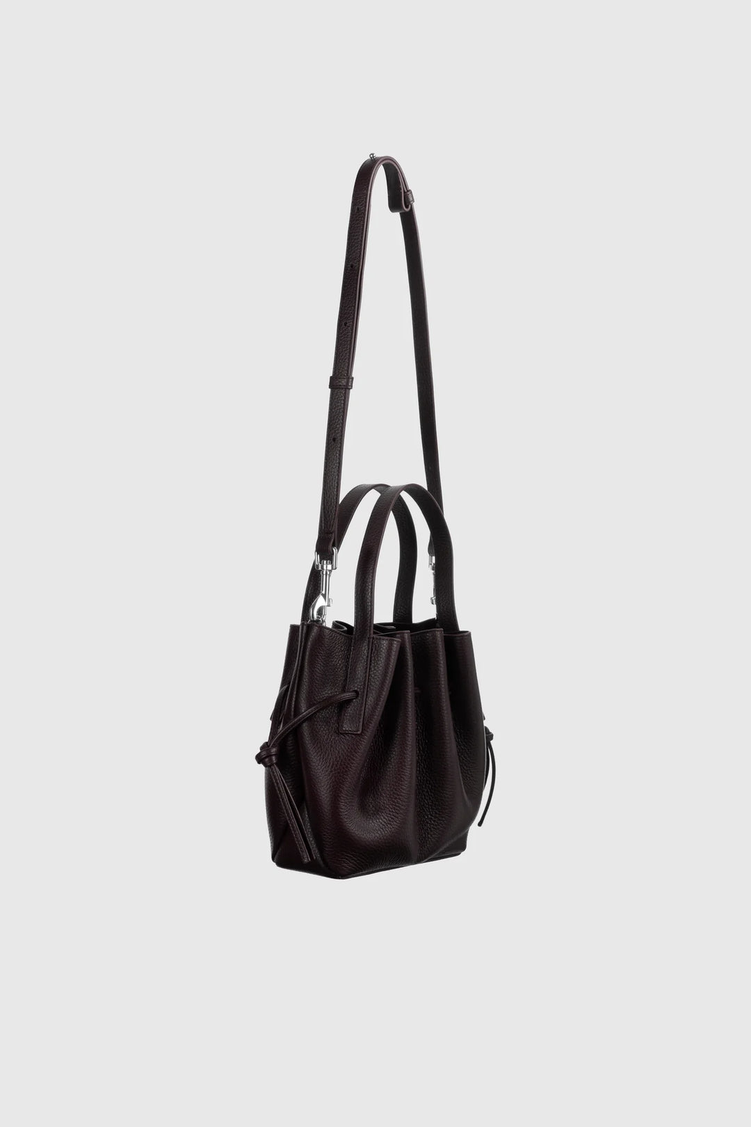 MINI SCALLOP TOTE PEBBLE GRAIN LEATHER