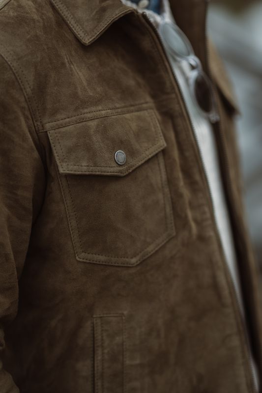 SUEDE ZIP JACKET