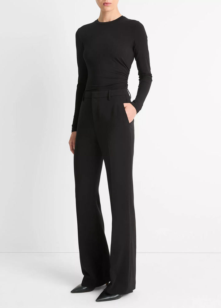 VINCE MID RISE TAILORED FLARE PANT