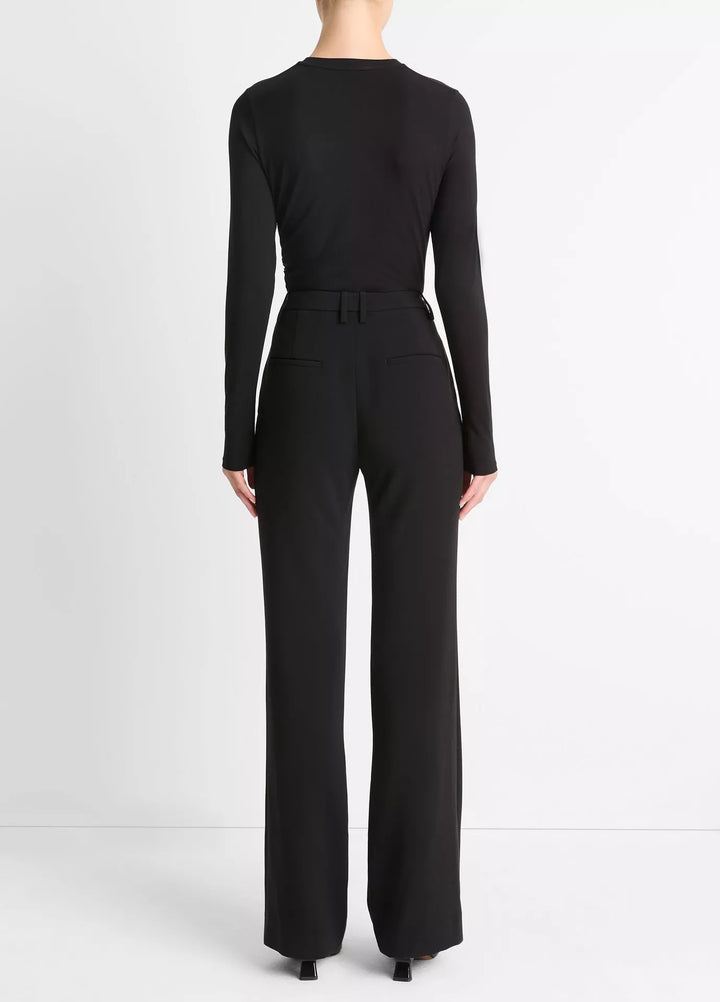 VINCE MID RISE TAILORED FLARE PANT