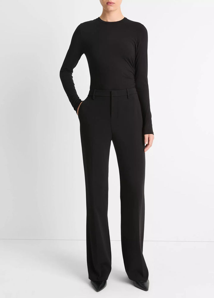 VINCE MID RISE TAILORED FLARE PANT