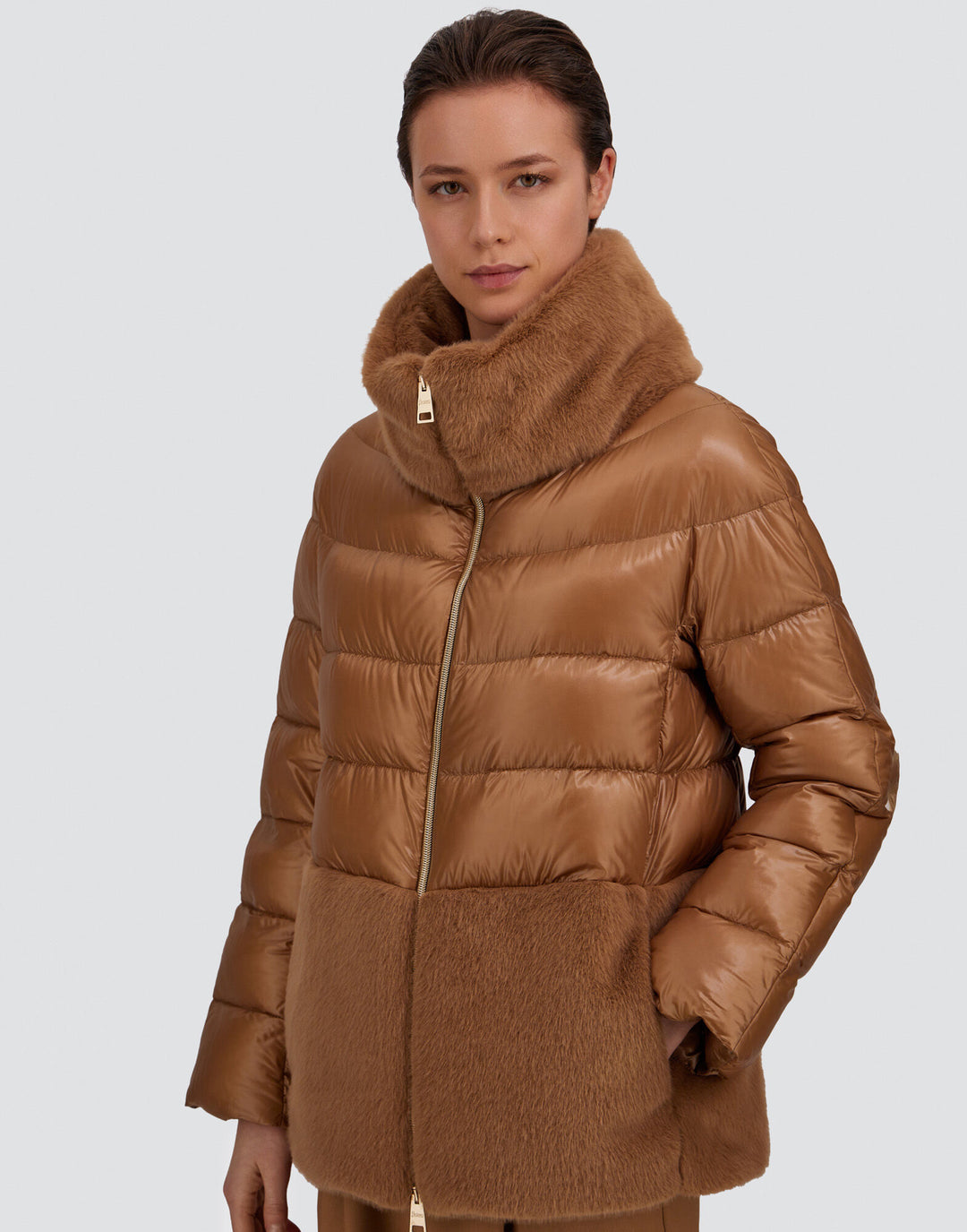 PIUMINO NYLON ULTRALIGHT + ALTERNATIVE FUR HD