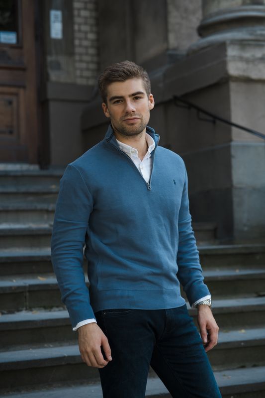 Mesh-Knit Cotton Quarter-Zip Jumper