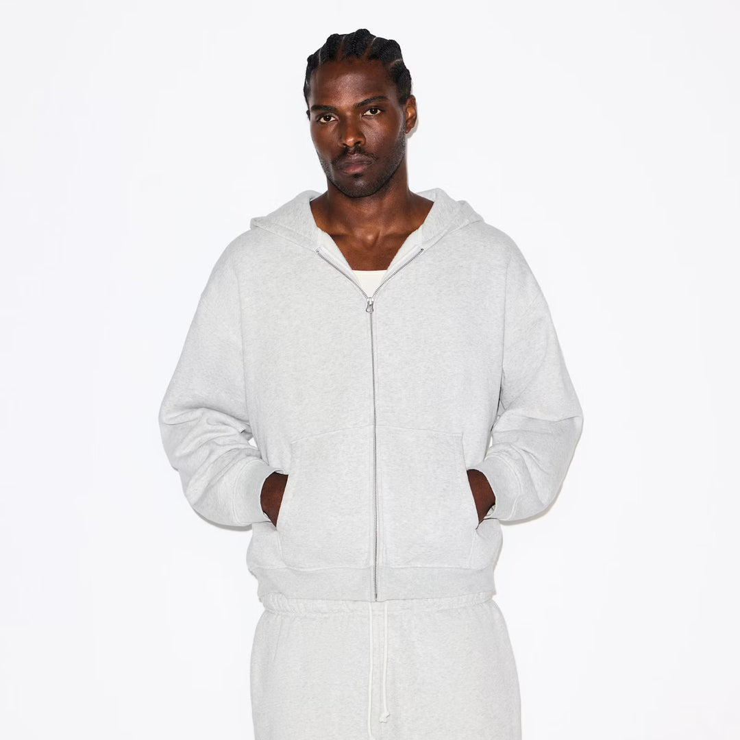 FLEECE LOUNGE RELAXED ZIP UP HOODIE
