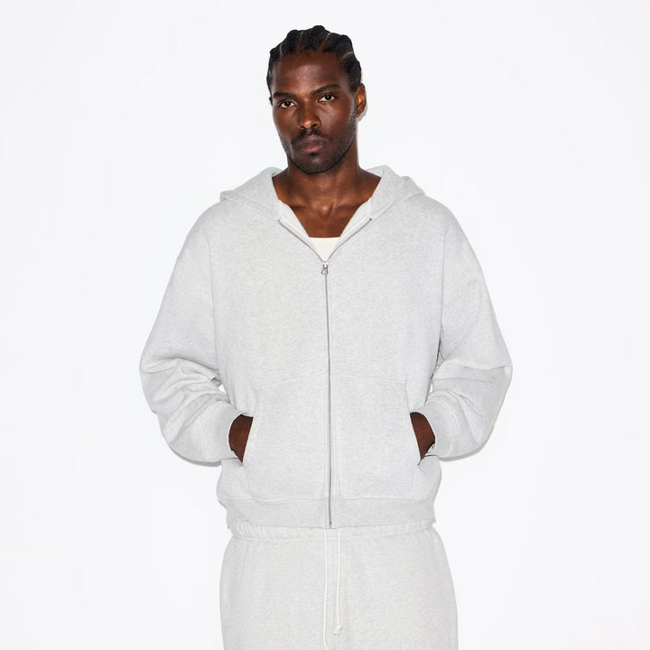 FLEECE LOUNGE RELAXED ZIP UP HOODIE