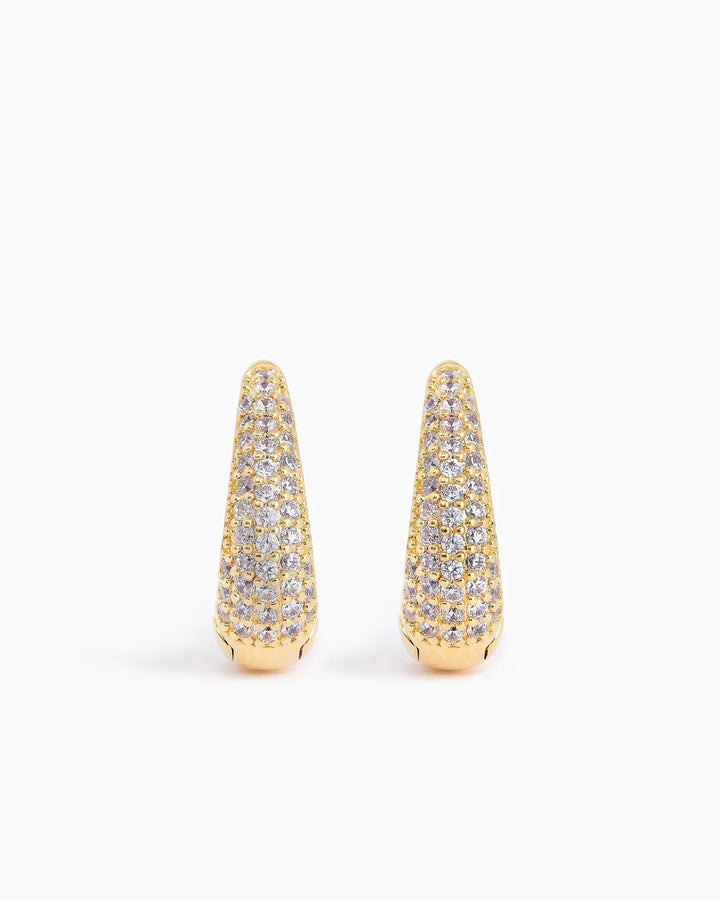Pave Ellipse Earrings