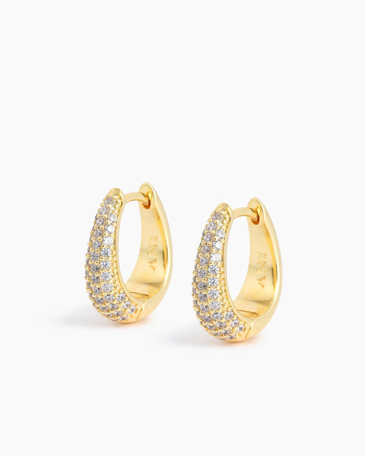Pave Ellipse Earrings