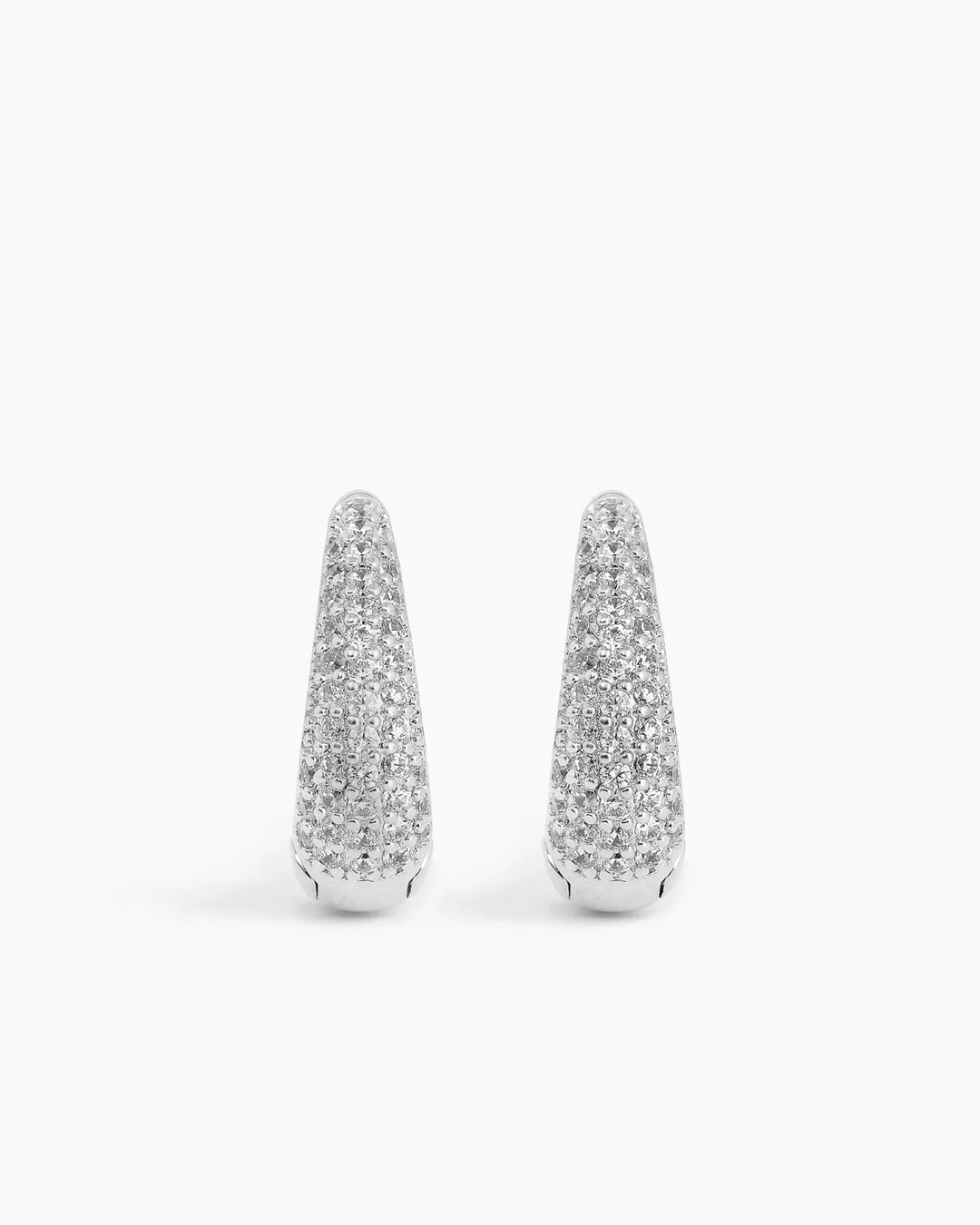 Pave Ellipse Earrings