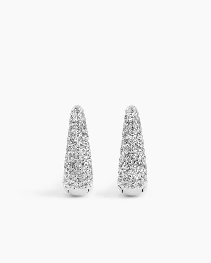 Pave Ellipse Earrings