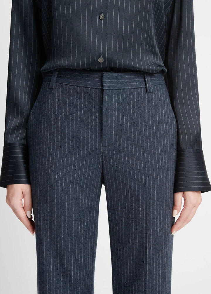 VINCE PINSTRIPE FLANNEL TROUSER