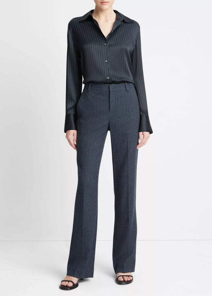 VINCE PINSTRIPE FLANNEL TROUSER