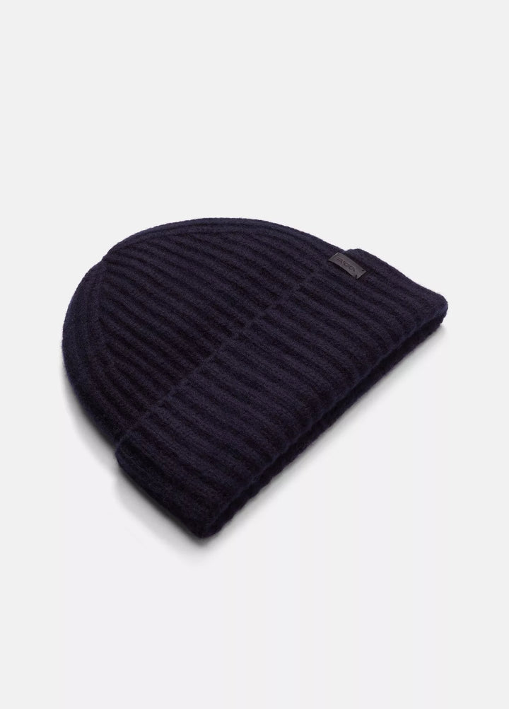 VINCE BOILED CASHMERE CHUNKY HALF KNIT HAT