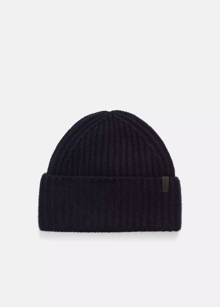 VINCE BOILED CASHMERE CHUNKY HALF KNIT HAT