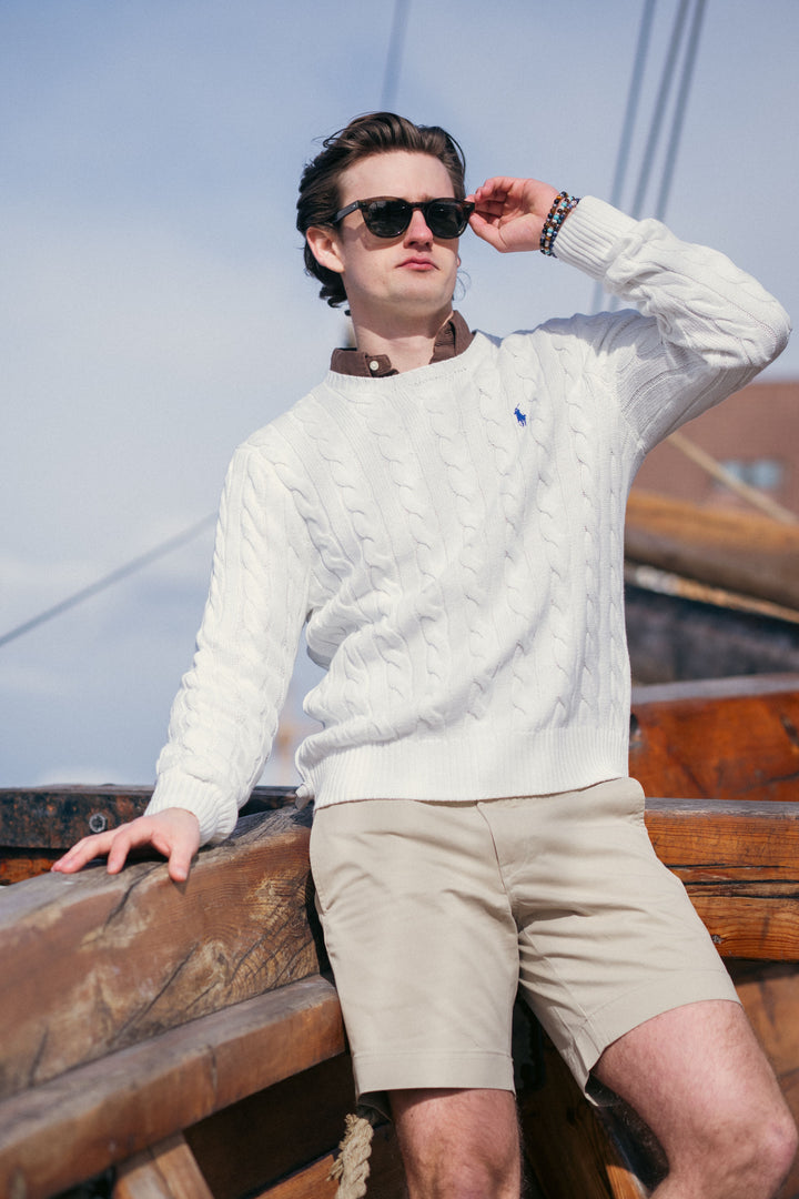 Cable-Knit Cotton Jumper