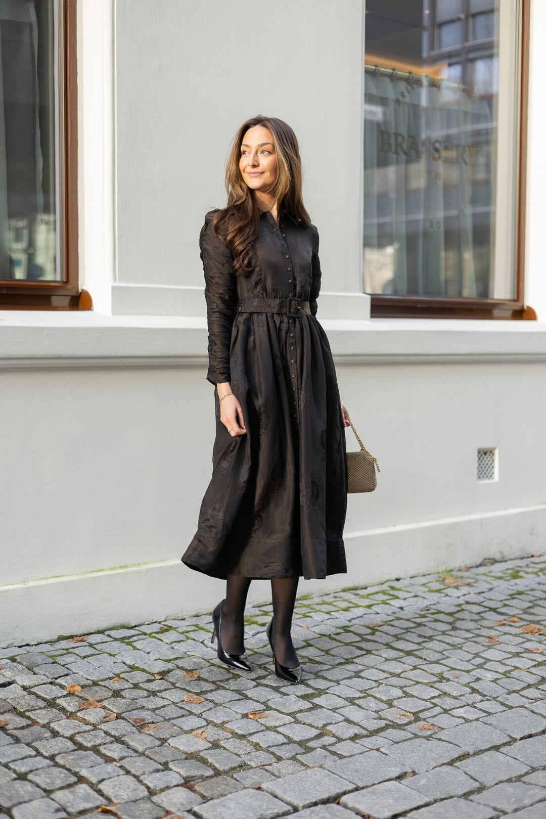 BYTIMO Jacquard Midi Dress