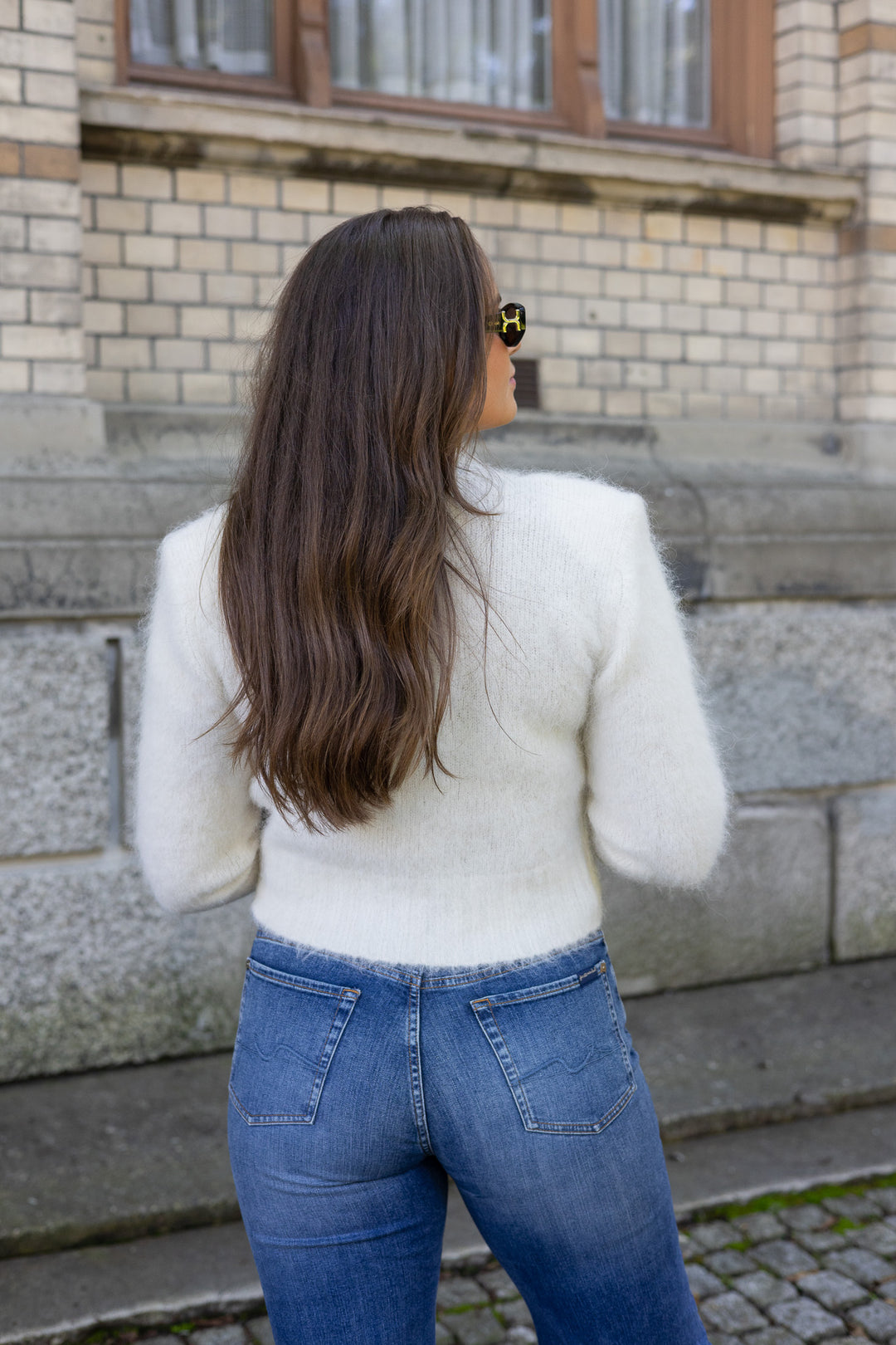 Hairy Knit Fitted Sweater