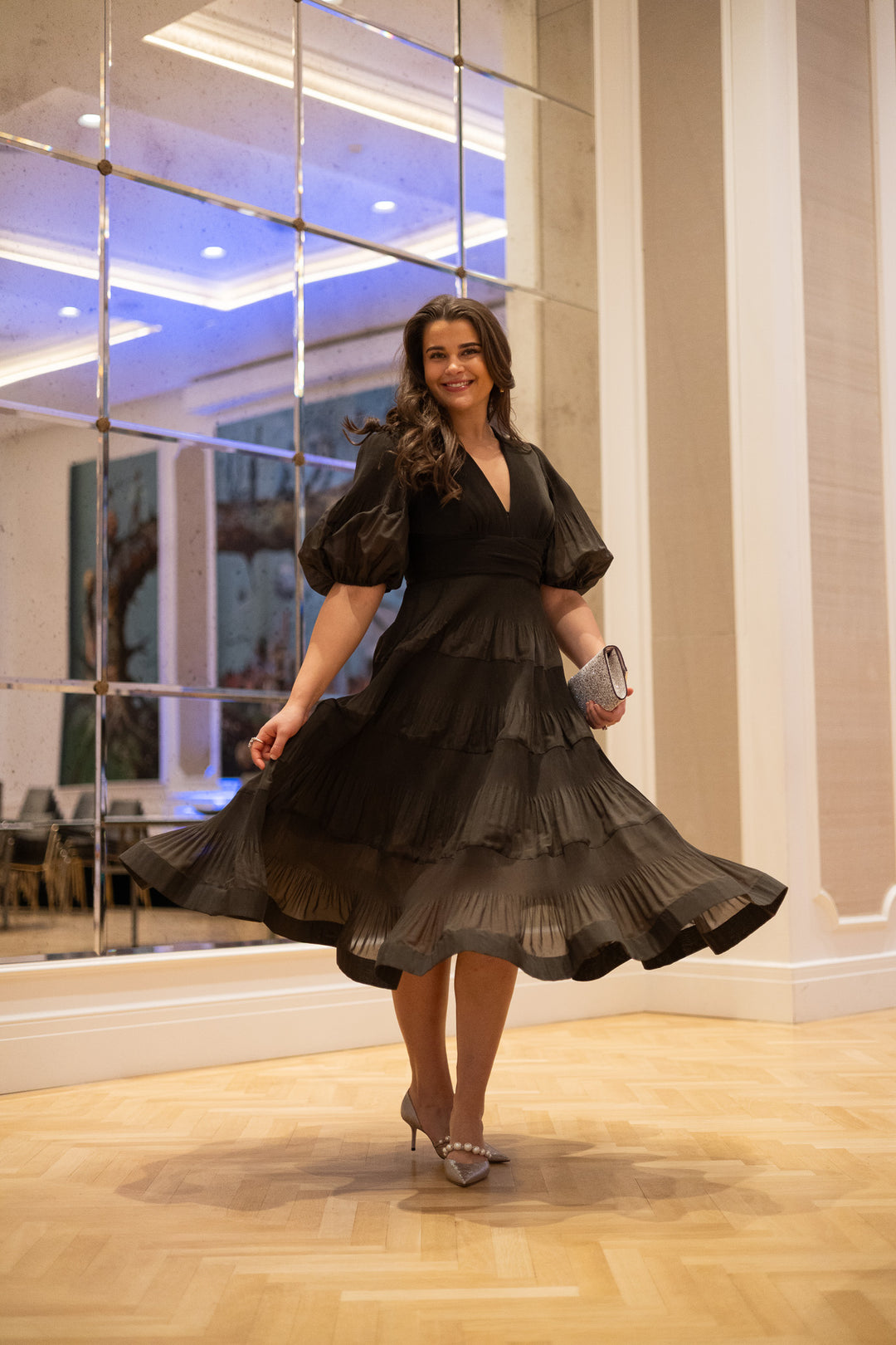 Pleated Midi Dress