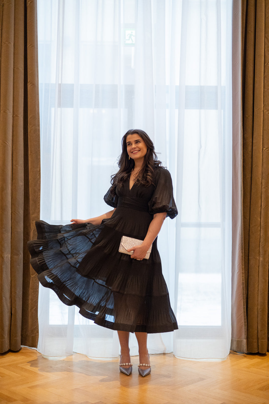 Pleated Midi Dress