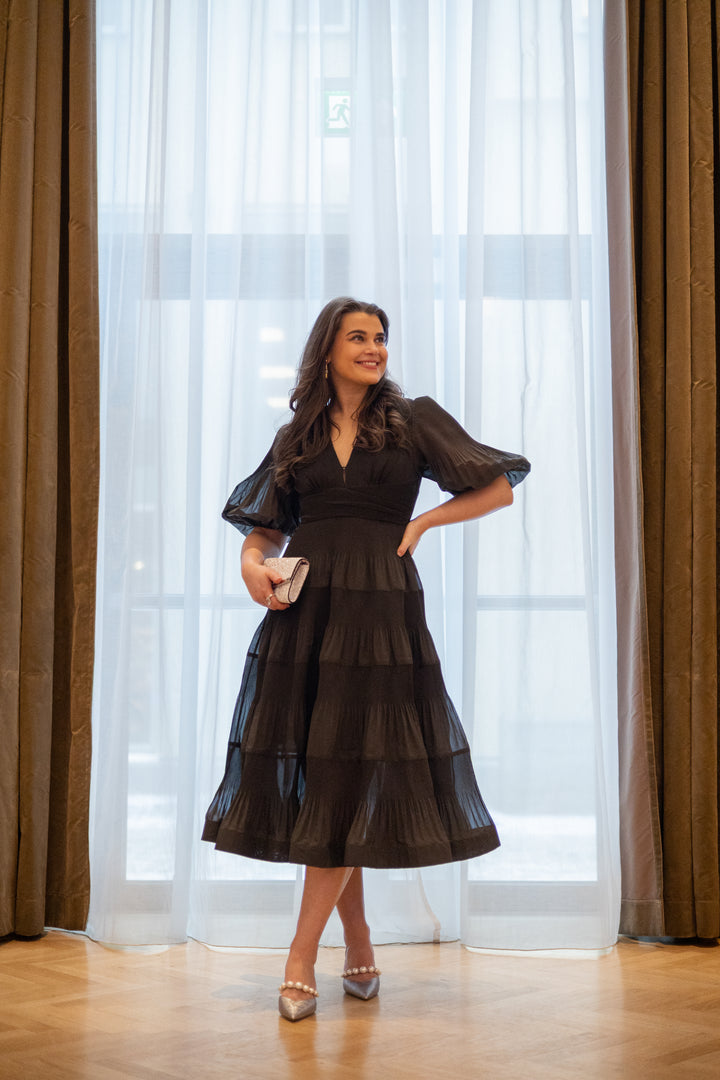 Pleated Midi Dress