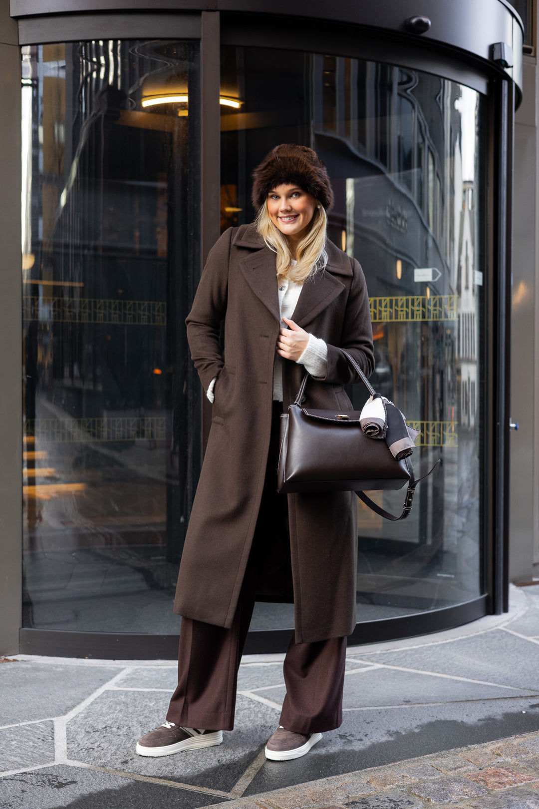 Cashmere Coat W - Clareta Belt Long