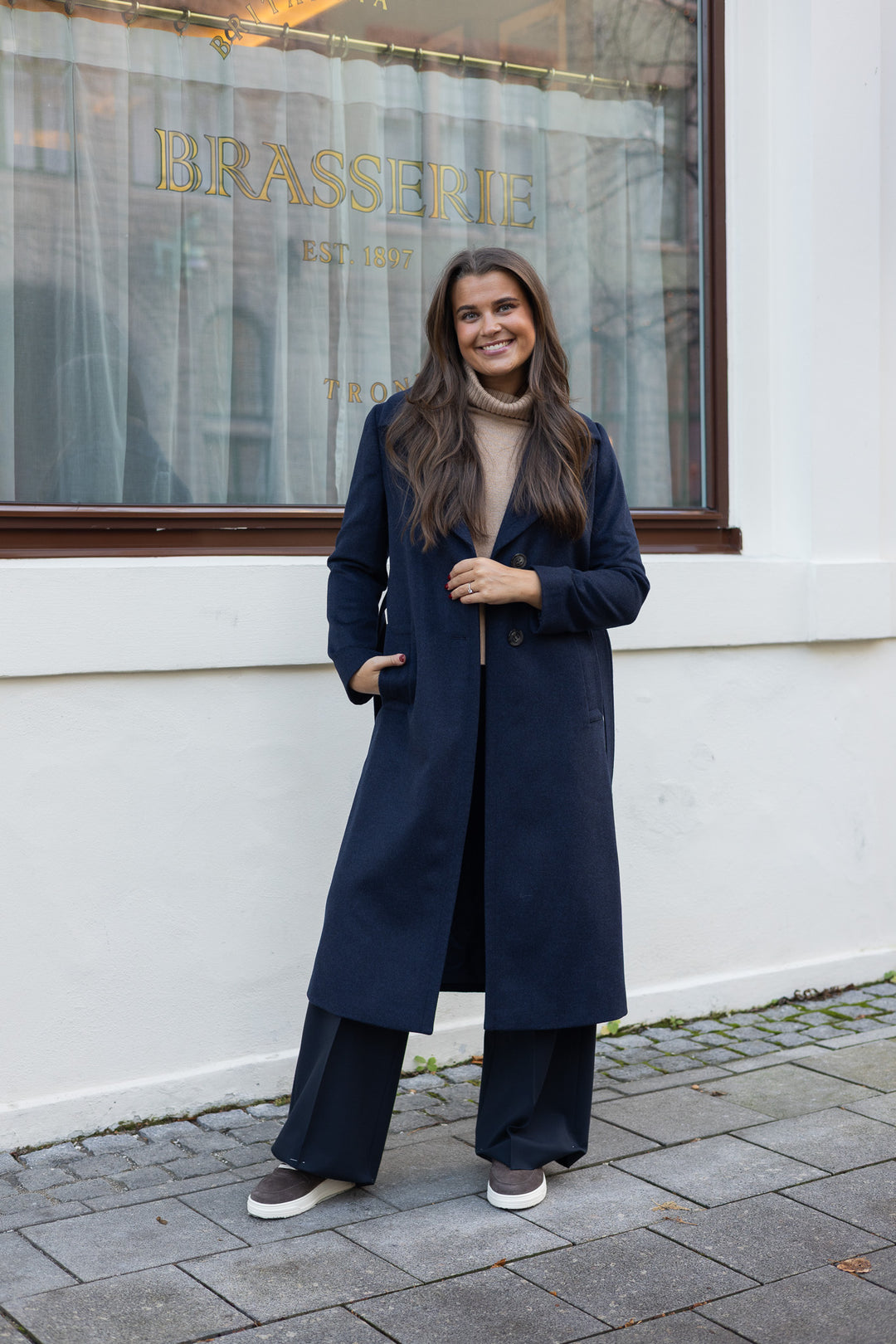 Cashmere Coat W - Clareta Belt Long