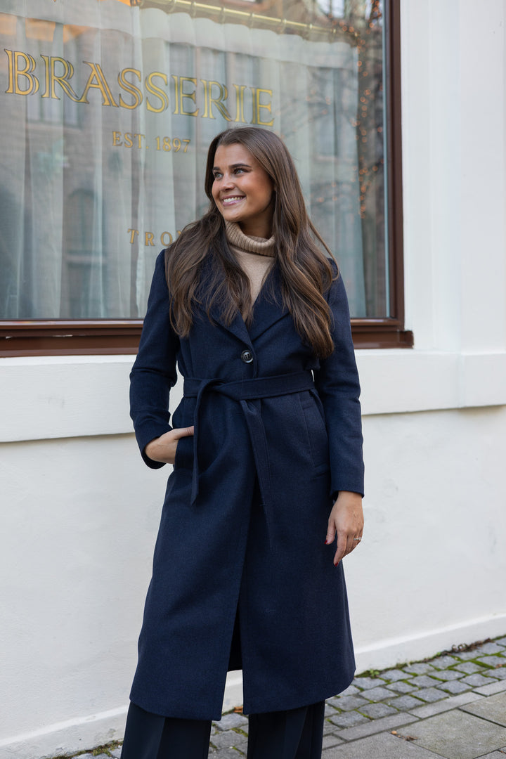 Cashmere Coat W - Clareta Belt Long