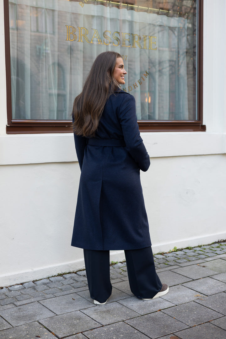 Cashmere Coat W - Clareta Belt Long