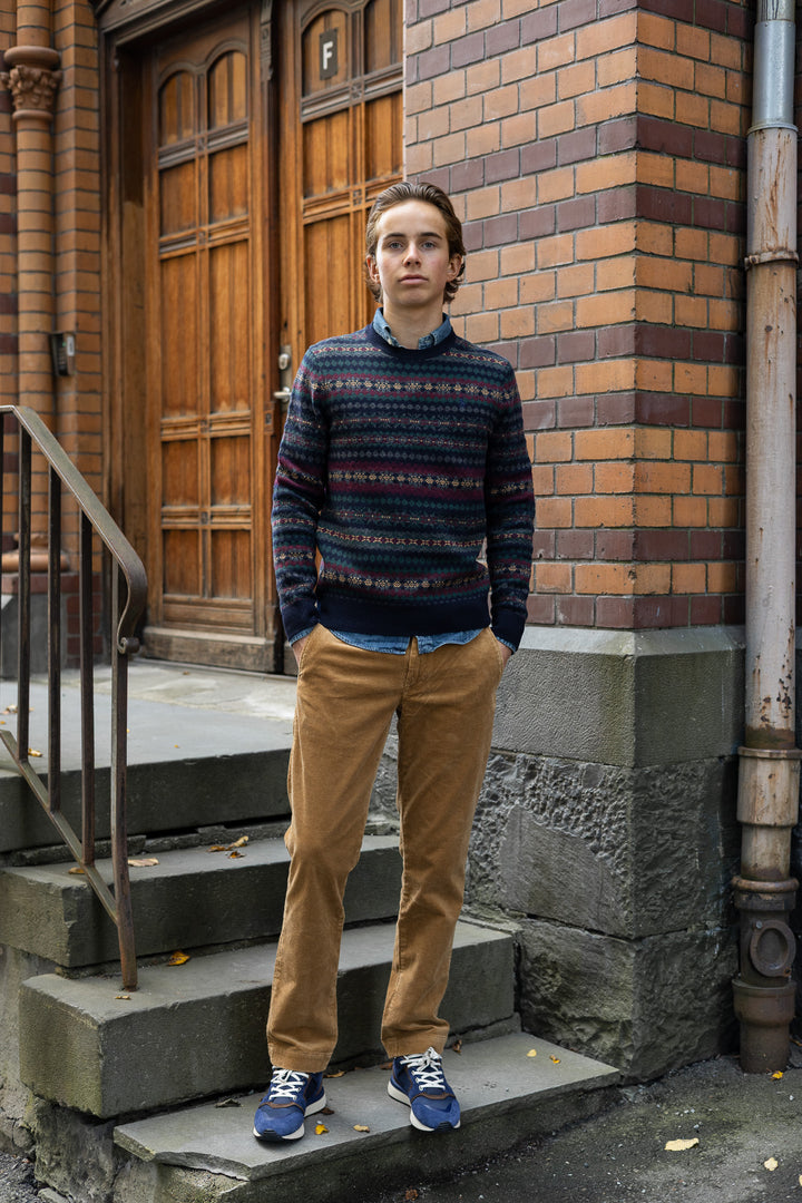 Straight Fit Stretch Corduroy Trouser