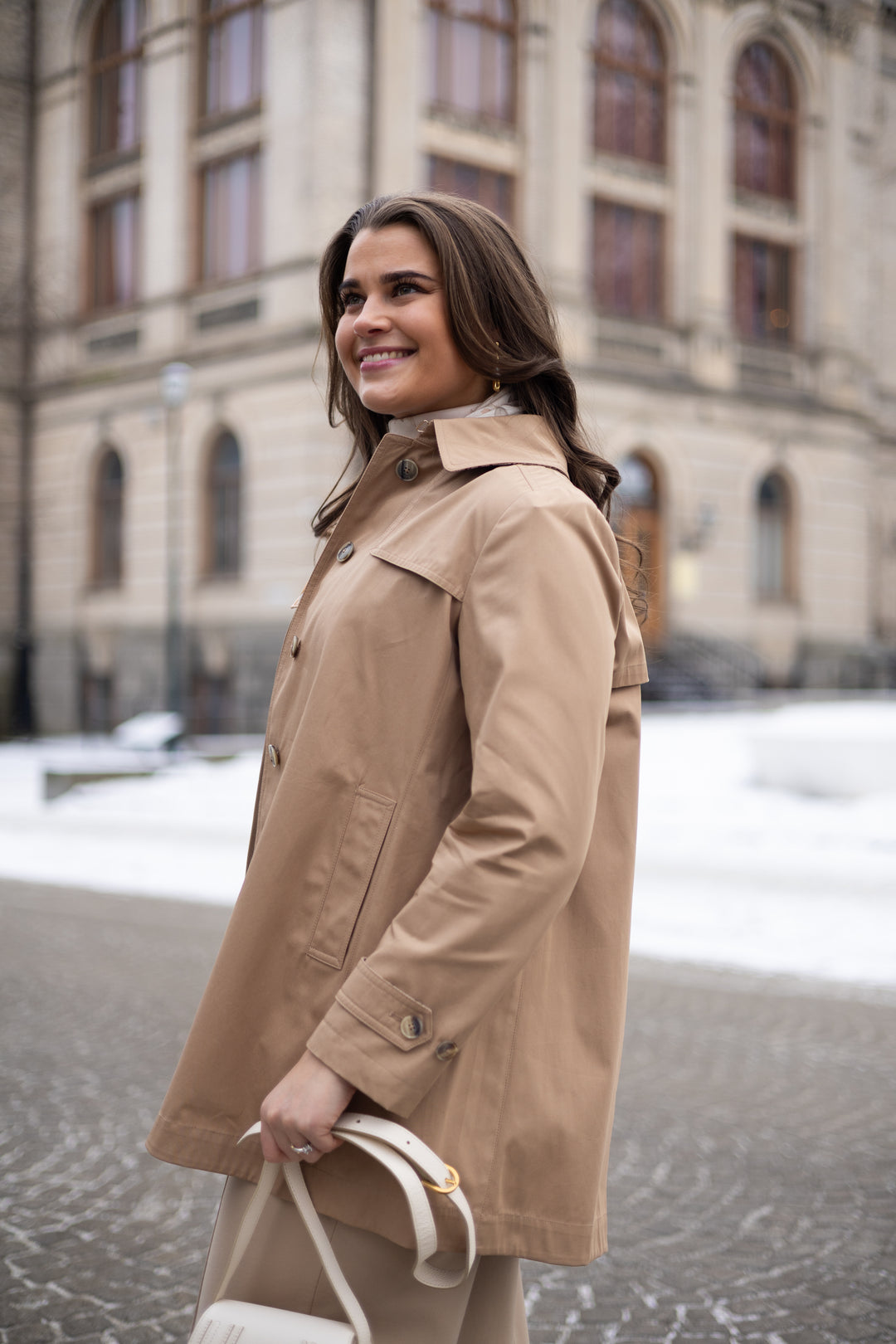 Woman`s Woven Half Coat